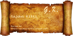 Gajdos Kitti névjegykártya
